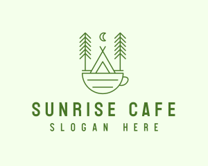 Green Tent Cafe logo design