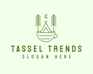 Green Tent Cafe logo design