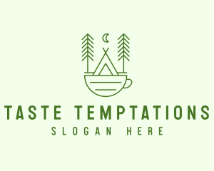 Green Tent Cafe logo design