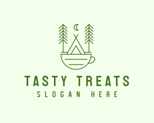 Green Tent Cafe logo design