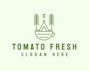 Green Tent Cafe logo design