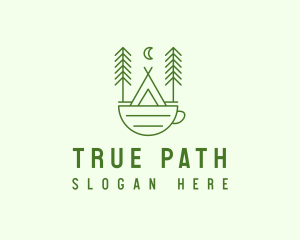 Green Tent Cafe logo design