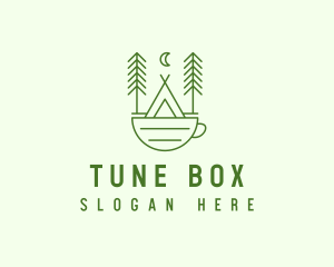 Green Tent Cafe logo design