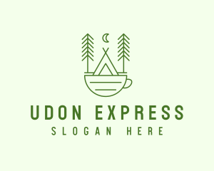 Green Tent Cafe logo design