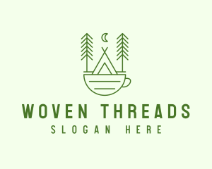 Green Tent Cafe logo design