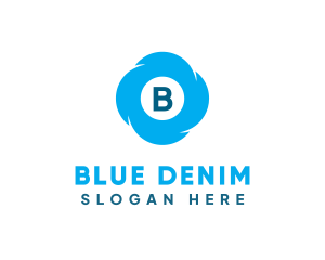 Modern Blue Flower logo design