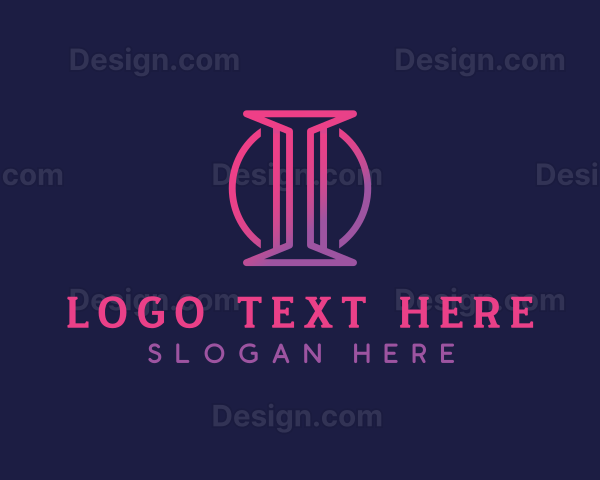 Gradient Modern Letter I Logo