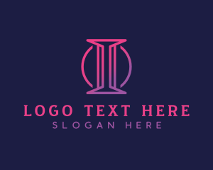 Gradient Modern Letter I logo