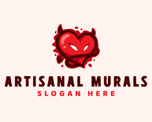 Bloody Devil Heart logo design