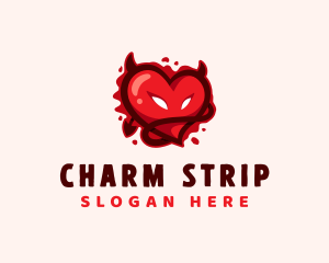 Bloody Devil Heart logo design