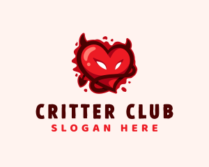 Bloody Devil Heart logo design