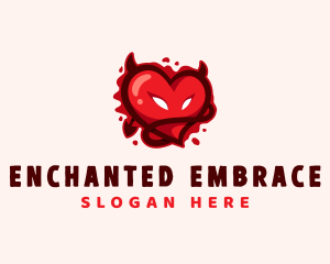 Bloody Devil Heart logo design