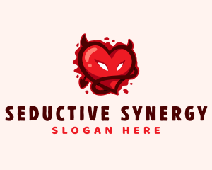 Bloody Devil Heart logo design