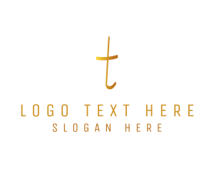 Lettering - Minimalist Letter T logo design
