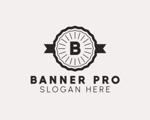 Ribbon Pie Banner logo design