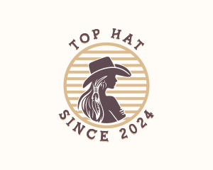 Western Rodeo Cowgirl logo design