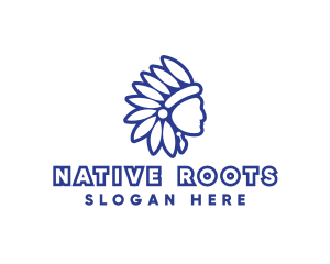 Chieftain Native American logo design