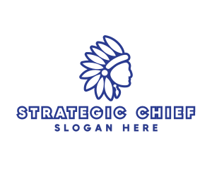 Chieftain Native American logo design