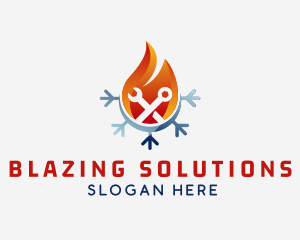 Heat Cooling Repair Tools logo design