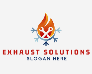 Heat Cooling Repair Tools logo design