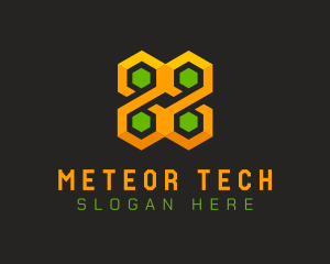 Hexagonal Cube Tech logo design