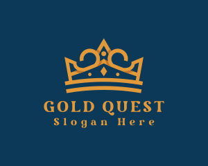 Gold Royal Crown logo design