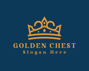 Gold Royal Crown logo design