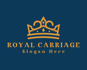 Gold Royal Crown logo design