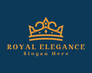 Gold Royal Crown logo design