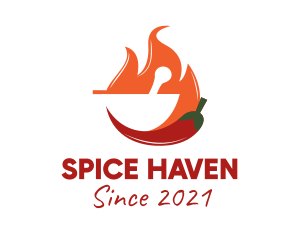 Hot Spicy Pepper  logo design