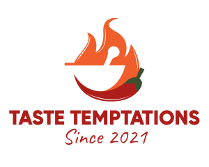 Hot Spicy Pepper  logo design