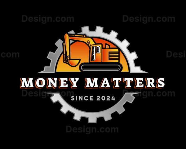 Machinery Excavator Gear Logo