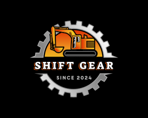 Machinery Excavator Gear logo design