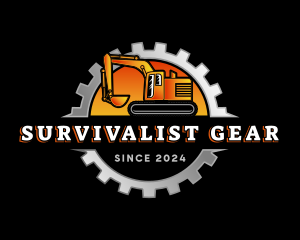 Machinery Excavator Gear logo design