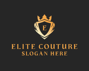 High End Crown Shield logo design