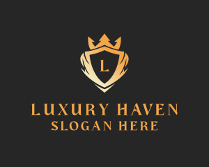 High End Crown Shield logo design