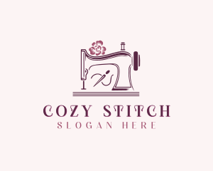 Seamstress Dressmaker Sewing Machine logo design