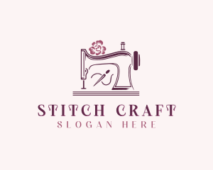 Seamstress Dressmaker Sewing Machine logo