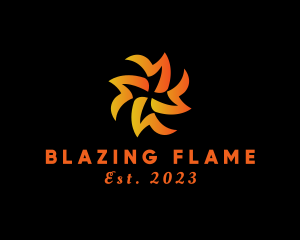 Flame Energy Symbol  logo design