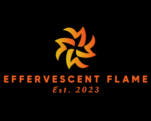 Flame Energy Symbol  logo design