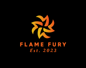 Flame Energy Symbol  logo design