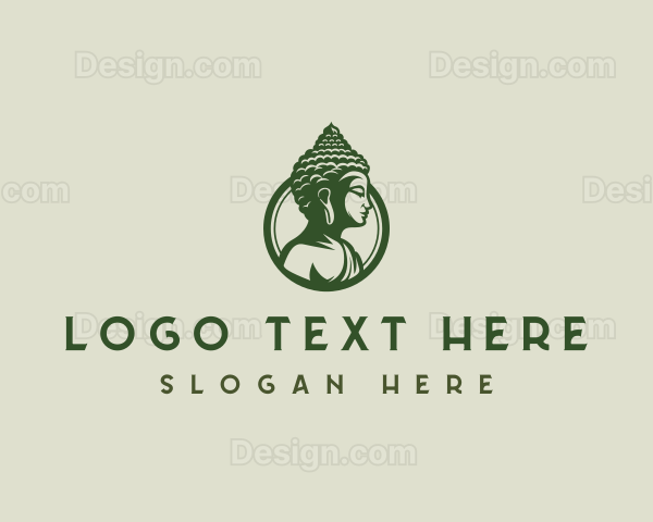 Buddha Statue Religion Logo