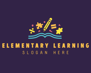 Kindergarten Learning Book logo design