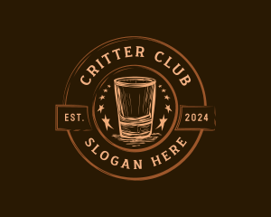 Liquor Shot Glass Brewery logo design