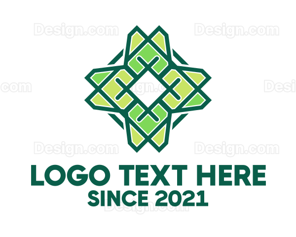 Green Floral Pattern Logo