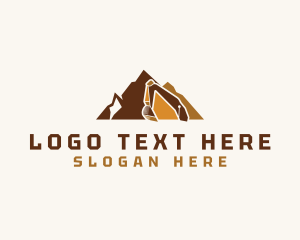 Mountain - Excavator Mountain Contractor logo design