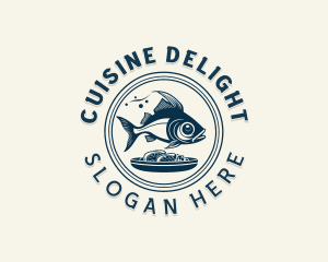 Seafood Restaurant Dining logo design