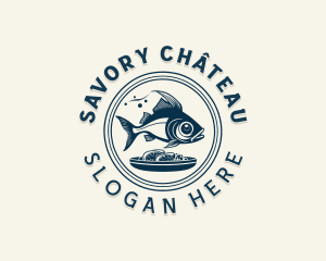 Seafood Restaurant Dining logo design