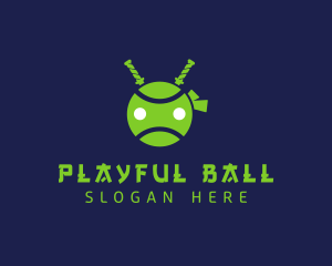 Tennis Ball Ninja logo design