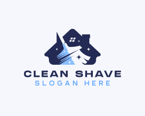 Broom Cleaning Housekeeping logo design